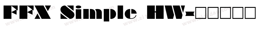 FFX Simple HW字体转换